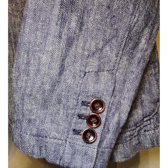 Goodfellow Men's Linen Blazer Sport Jacket Blue Casual Work Sz Large Pre Owned - Picture 6 of 13